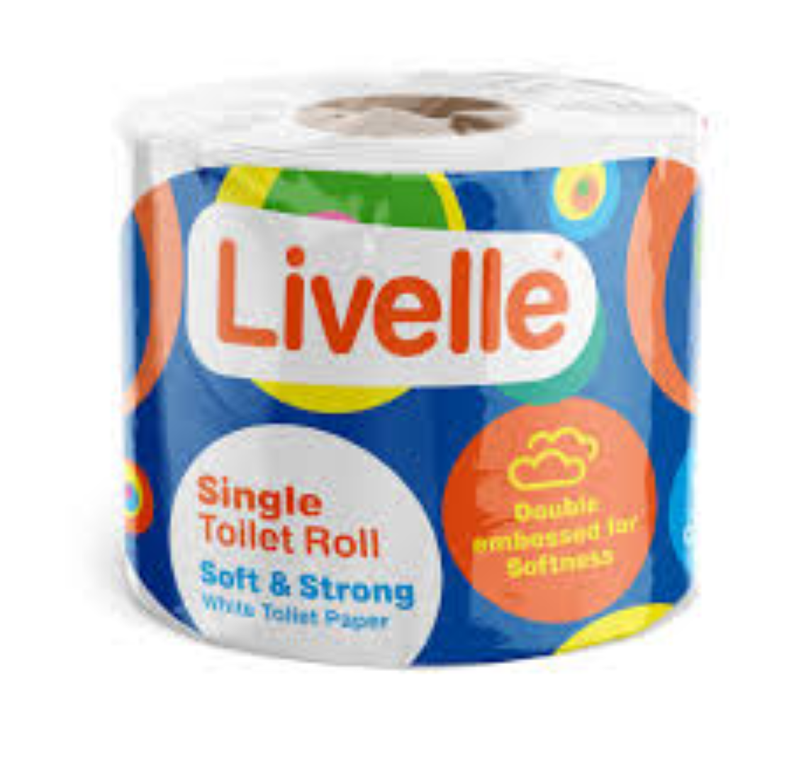  Livelle Toilet Tissue - 200 Sheets   100% Virgin  2 Ply - Single Pack